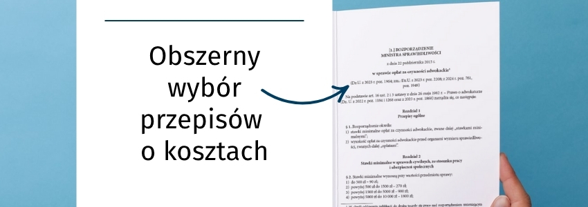 Obszerny wybór przepisów o kosztach