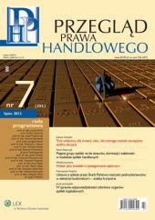 Przegląd Prawa Handlowego Przegląd Prawa Handlowego