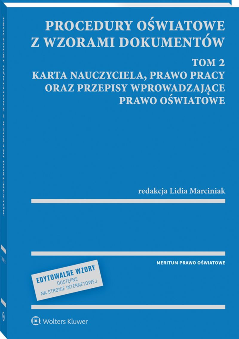 Powiadomienie Nauczyciela O Wszczęciu Procedury Oceny Pracy Wzór Procedury oświatowe z wzorami dokumentów. Tom 2. Karta Nauczyciela