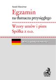 Egzamin na tłumacza przysięgłego Wzory umów Egzamin na tłumacza przysięgłego Wzory umów
