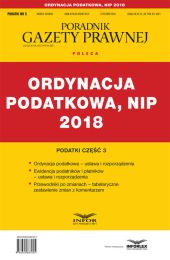 Ordynacja Podatkowa NIP 2018 Podatki Część 3 Ordynacja Podatkowa NIP 2018 Podatki Część 3