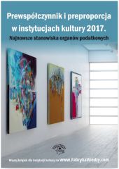 Prewspółczynnik i preproporcja w instytucjach kultury 2017 Prewspółczynnik i preproporcja w instytucjach kultury 2017