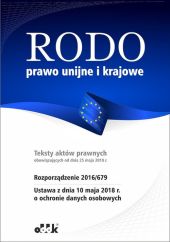 RODO prawo unijne i krajowe RODO prawo unijne i krajowe