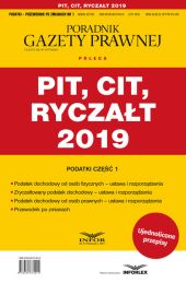 PIT, CIT, Ryczałt 2019 PIT, CIT, Ryczałt 2019