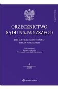 Orzecznictwo Sądu Najwyższego. Izba Kontroli Nadzwyczajnej i Spraw Publicznych Orzecznictwo Sądu Najwyższego. Izba Kontroli Nadzwyczajnej i Spraw Publicznych