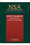 Zeszyty Naukowe Sądownictwa Administracyjnego Zeszyty Naukowe Sądownictwa Administracyjnego