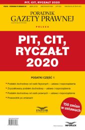 PIT CIT Ryczałt 2020 PIT CIT Ryczałt 2020