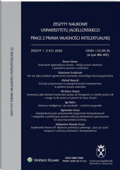 Zeszyty Naukowe Uniwersytetu Jagiellońskiego. Prace z Prawa Własności Intelektualnej Zeszyty Naukowe Uniwersytetu Jagiellońskiego. Prace z Prawa Własności Intelektualnej