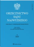Orzecznictwo Sądu Najwyższego. Izba Pracy i Ubezpieczeń Społecznych Orzecznictwo Sądu Najwyższego. Izba Pracy i Ubezpieczeń Społecznych