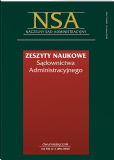 Zeszyty Naukowe Sądownictwa Administracyjnego Zeszyty Naukowe Sądownictwa Administracyjnego