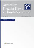 Archiwum Filozofii Prawa i Filozofii Społecznej Archiwum Filozofii Prawa i Filozofii Społecznej