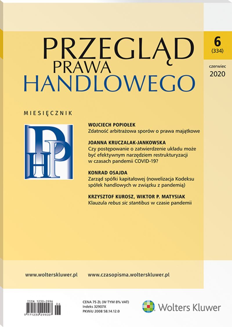 Przegląd Prawa Handlowego Nr 6/2020 [334] (Druk, PDF) Profinfo.pl