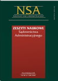 Zeszyty Naukowe Sądownictwa Administracyjnego Zeszyty Naukowe Sądownictwa Administracyjnego