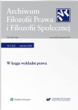Archiwum Filozofii Prawa i Filozofii Społecznej Archiwum Filozofii Prawa i Filozofii Społecznej