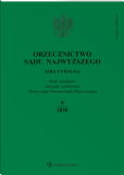 Orzecznictwo Sądu Najwyższego. Izba Cywilna Orzecznictwo Sądu Najwyższego. Izba Cywilna