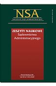 Zeszyty Naukowe Sądownictwa Administracyjnego Zeszyty Naukowe Sądownictwa Administracyjnego