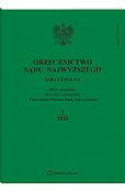 Orzecznictwo Sądu Najwyższego. Izba Cywilna Orzecznictwo Sądu Najwyższego. Izba Cywilna