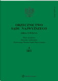 Orzecznictwo Sądu Najwyższego. Izba Cywilna Orzecznictwo Sądu Najwyższego. Izba Cywilna