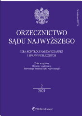 Orzecznictwo Sądu Najwyższego. Izba Kontroli Nadzwyczajnej i Spraw Publicznych Orzecznictwo Sądu Najwyższego. Izba Kontroli Nadzwyczajnej i Spraw Publicznych