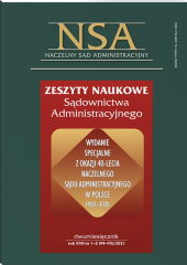 Zeszyty Naukowe Sądownictwa Administracyjnego Zeszyty Naukowe Sądownictwa Administracyjnego