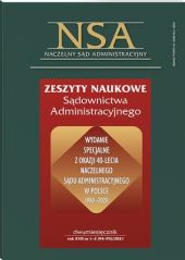 Zeszyty Naukowe Sądownictwa Administracyjnego Zeszyty Naukowe Sądownictwa Administracyjnego