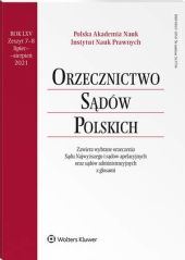 Orzecznictwo Sądów Polskich Orzecznictwo Sądów Polskich