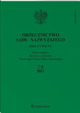 Orzecznictwo Sądu Najwyższego. Izba Cywilna Orzecznictwo Sądu Najwyższego. Izba Cywilna