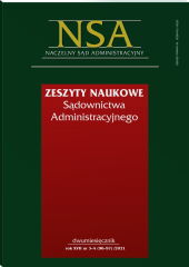Zeszyty Naukowe Sądownictwa Administracyjnego Zeszyty Naukowe Sądownictwa Administracyjnego