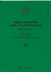 Orzecznictwo Sądu Najwyższego. Izba Cywilna Orzecznictwo Sądu Najwyższego. Izba Cywilna