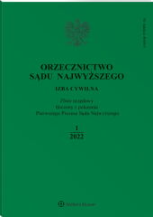 Orzecznictwo Sądu Najwyższego. Izba Cywilna Orzecznictwo Sądu Najwyższego. Izba Cywilna