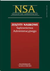 Zeszyty Naukowe Sądownictwa Administracyjnego Zeszyty Naukowe Sądownictwa Administracyjnego