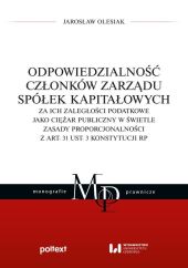 Odpowiedzialność członków zarządu spółek kapitałowych Odpowiedzialność członków zarządu spółek kapitałowych