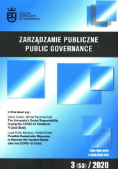 Zarządzanie Publiczne 3 (53) 2020 Zarządzanie Publiczne 3 (53) 2020