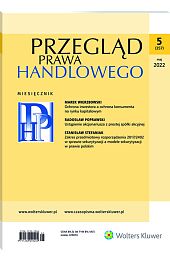 Przegląd Prawa Handlowego Przegląd Prawa Handlowego
