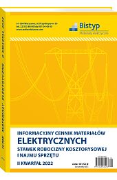Informacyjny cennik MATERIAŁÓW ELEKTRYCZNYCH, stawek robocizny kosztorysowej i najmu sprzętu Informacyjny cennik MATERIAŁÓW ELEKTRYCZNYCH, stawek robocizny kosztorysowej i najmu sprzętu