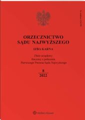 Orzecznictwo Sądu Najwyższego. Izba Karna Orzecznictwo Sądu Najwyższego. Izba Karna