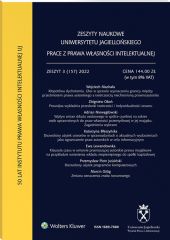 Zeszyty Naukowe Uniwersytetu Jagiellońskiego. Prace z Prawa Własności Intelektualnej Zeszyty Naukowe Uniwersytetu Jagiellońskiego. Prace z Prawa Własności Intelektualnej