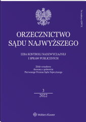Orzecznictwo Sądu Najwyższego. Izba Kontroli Nadzwyczajnej i Spraw Publicznych Orzecznictwo Sądu Najwyższego. Izba Kontroli Nadzwyczajnej i Spraw Publicznych