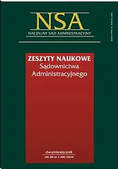 Zeszyty Naukowe Sądownictwa Administracyjnego 