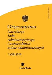 Orzecznictwo Naczelnego Sądu Administracyjnego i Wojewódzkich,  Orzecznictwo Naczelnego Sądu Administracyjnego i Wojewódzkich,