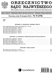 Orzecznictwo Sądu Najwyższego. Izba Pracy i, 