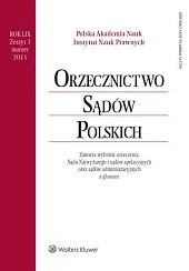 Orzecznictwo Sądów Polskich  Orzecznictwo Sądów Polskich
