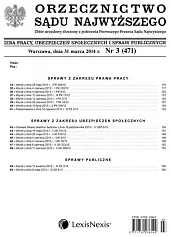 Orzecznictwo Sądu Najwyższego. Izba Pracy i,  Orzecznictwo Sądu Najwyższego. Izba Pracy i,
