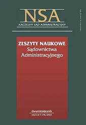 Zeszyty Naukowe Sądownictwa Administracyjnego  Zeszyty Naukowe Sądownictwa Administracyjnego