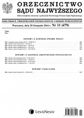 Orzecznictwo Sądu Najwyższego. Izba Pracy i,  Orzecznictwo Sądu Najwyższego. Izba Pracy i,