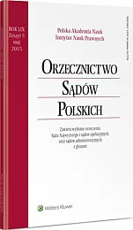 Orzecznictwo Sądów Polskich  Orzecznictwo Sądów Polskich