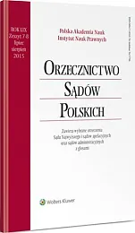 Orzecznictwo Sądów Polskich  Orzecznictwo Sądów Polskich