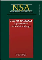 Zeszyty Naukowe Sądownictwa Administracyjnego 