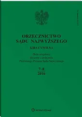Orzecznictwo Sądu Najwyższego. Izba Cywilna 