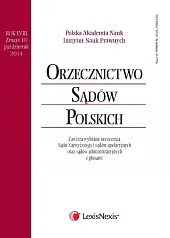 Orzecznictwo Sądów Polskich  Orzecznictwo Sądów Polskich